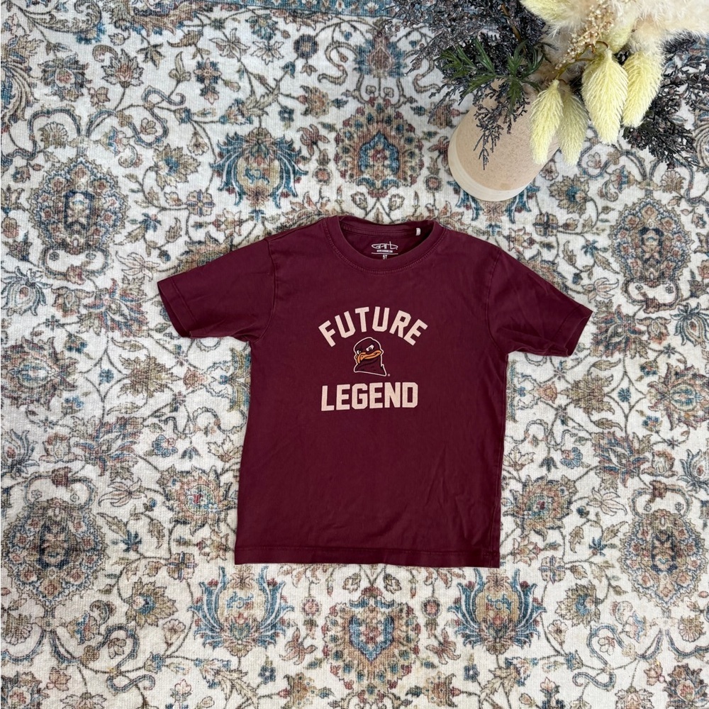 Y2K Virginia Tech Toddler T-Shirt 5T Future Legend Kids Graphic Tee - Burgundy - Picture 8 of 10